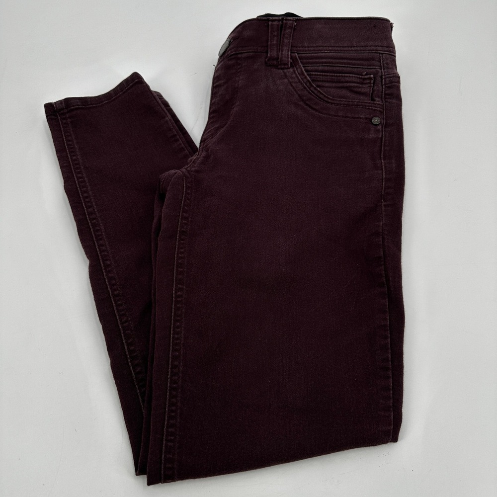 Democracy "Ab" Technology Burgundy Skinny Jeans Women's Size 2‎